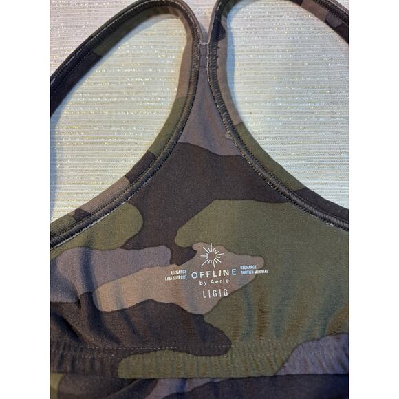 Ladies Offline by Aerie Large Recharge East Support Bra / Top Camouflage - Picture 5 of 6